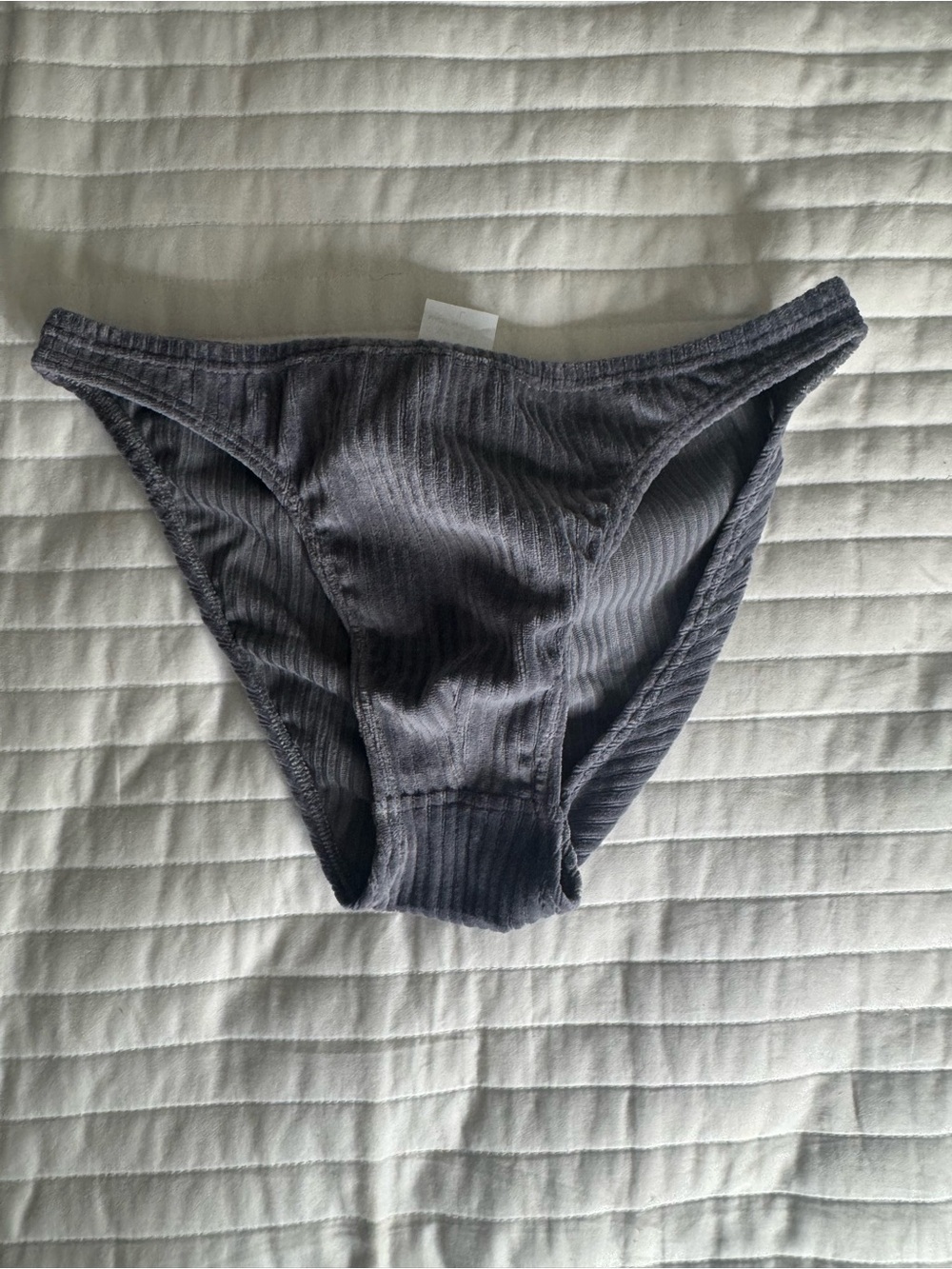 MODUS VIVENDI Ribbed Briefs in Gray - Picture 3 of 5